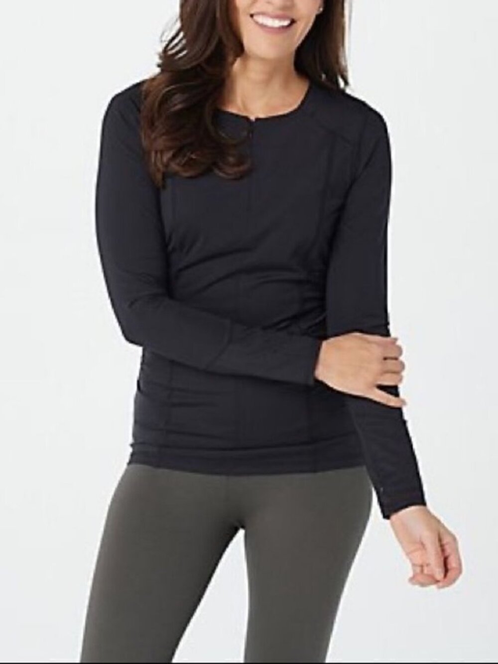 zuda Z-Sol Ruching Detail Knit Top